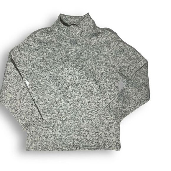 🏉 Rugby University Heather Gray 1/4 Zip Pullover Size Large - Picture 1 of 3